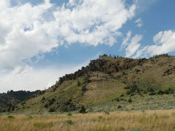 Paisagem Montanhosa Com Belas Nuvens Nos Céus Vistas North Fork — Fotografia de Stock