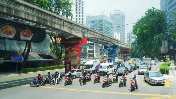 Kuala Lumpur Malesia Marzo 2018 Traffico Una Strada Principale Kuala — Foto Stock