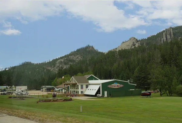 Keystone Jižní Dakota Červenec 2018 Přistávací Plocha Helicopter Tours Keystone — Stock fotografie