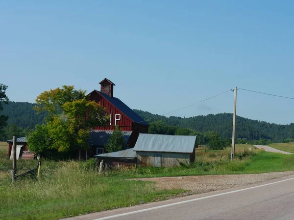 Custer City South Dakota Juli 2018 Trä Strukturer Längs Vägen — Stockfoto