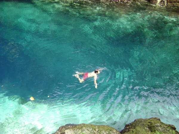 Surigao Del Sur Filippijnen Augustus 2014 Beroemde Enchanted River Hinatuan — Stockfoto