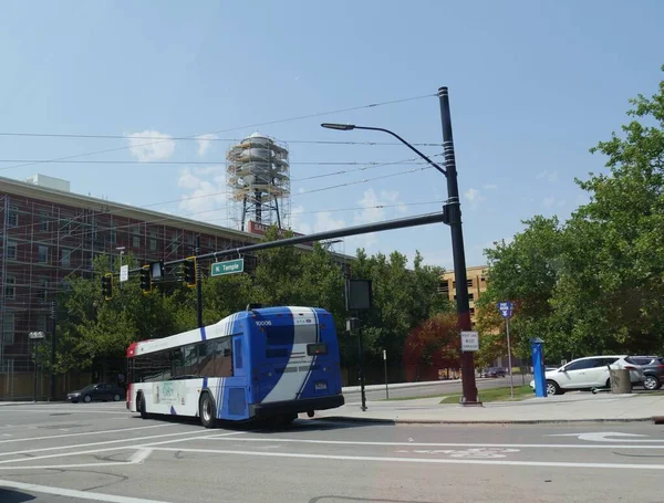 Salt Lake City Utah Julio 2018 Vista Trasera Autobús Que — Foto de Stock