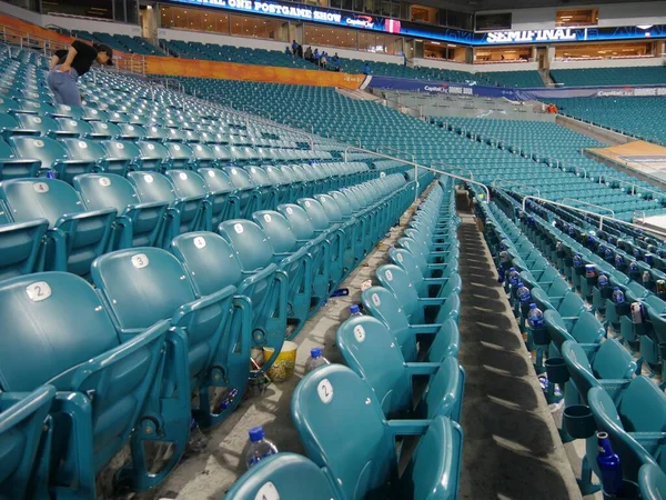 Miami Florida Dezembro 2018 Filas Lugares Vazios Após Jogo Futebol — Fotografia de Stock