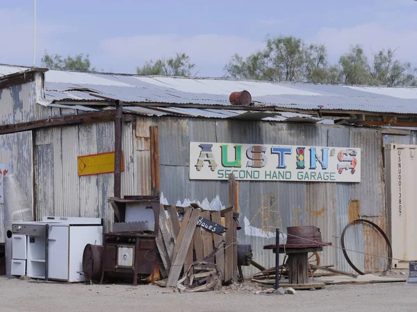 Randsburg California 2017 Side View Close Second Hand Garage Building — 스톡 사진