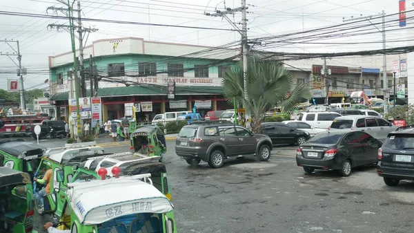 Tagum City Philippines Березень 2016 Розкішний Вуличний Вид Автомобілями Триколісними — стокове фото
