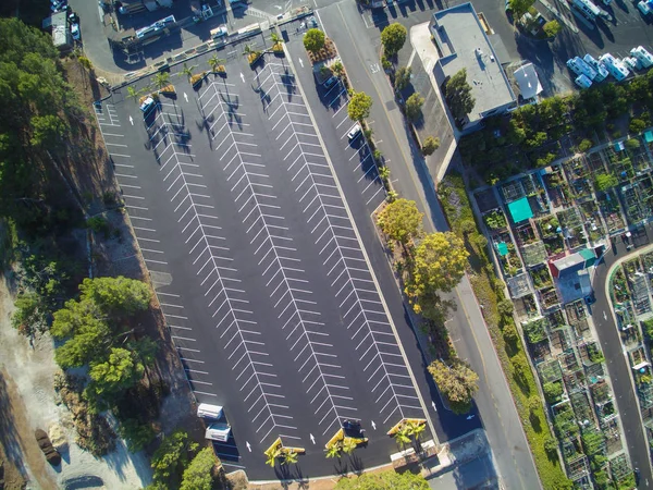 Aerial view of car parking lots — Stock Photo, Image