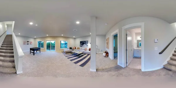 3d ilustración esférica 360 grados, panorama sin costuras de una casa — Foto de Stock