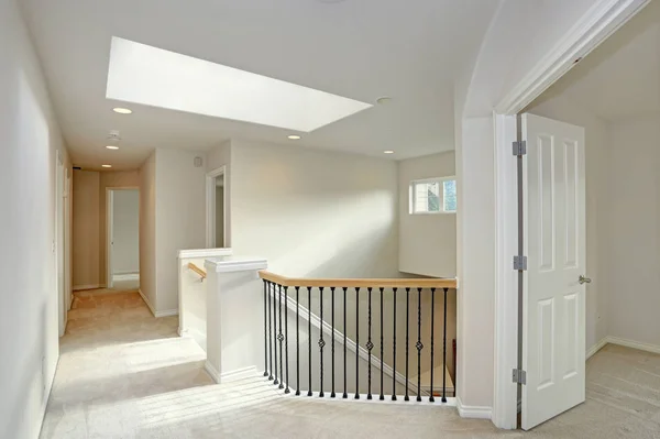 Second floor landing with skylight and staircase — Stock Photo, Image