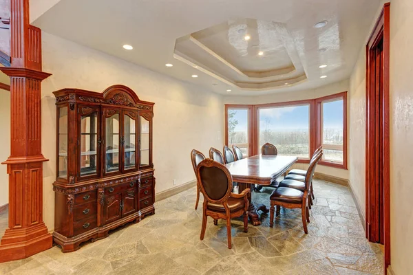 Luxury Bright mansion dining room interior design — Stock Photo, Image