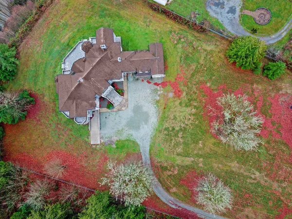 Drone görünümünü bir lüks taş düğün mekanı — Stok fotoğraf