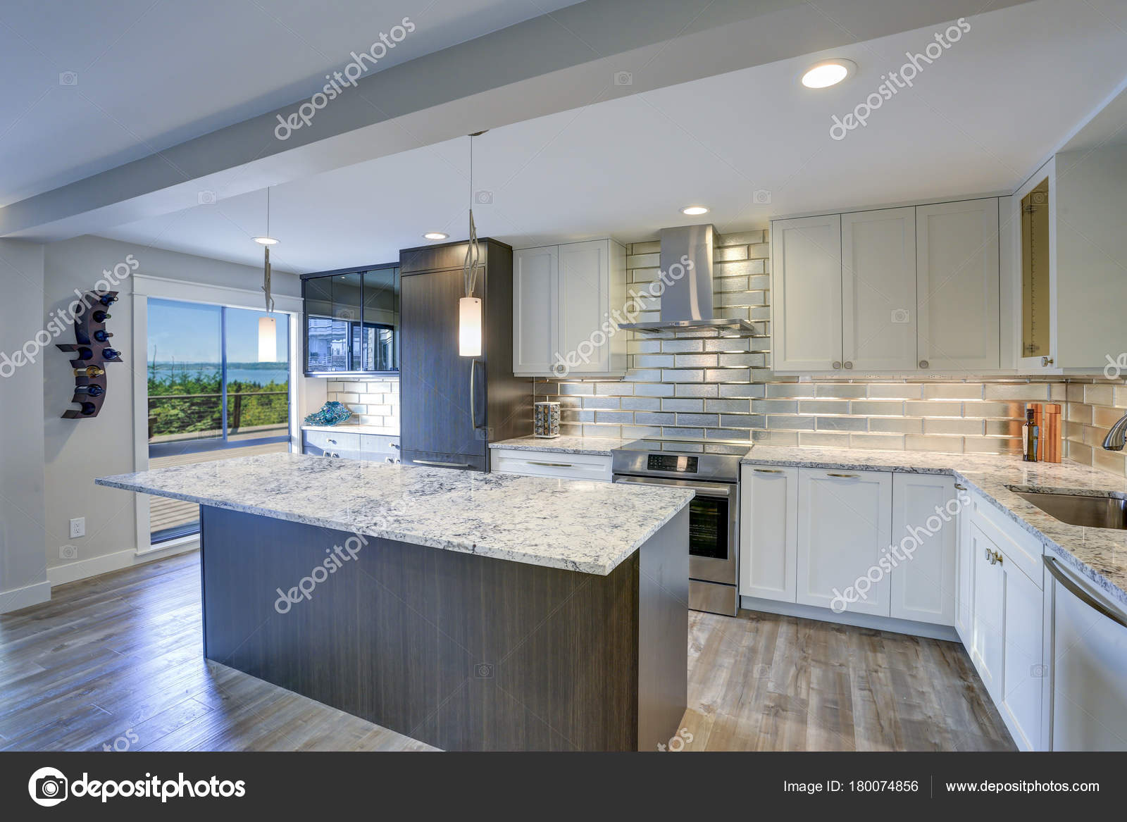 Modern Kitchen Room In A Condo Home Stock Photo C Alabn 180074856