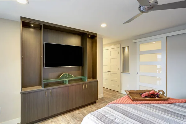 Contemporary condo home bedroom interior — Stock Photo, Image