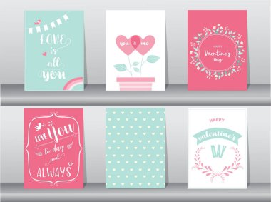 Sevgililer Günü kartının retro model tasarımı, aşk, şirin vektör, vektör çizimleri