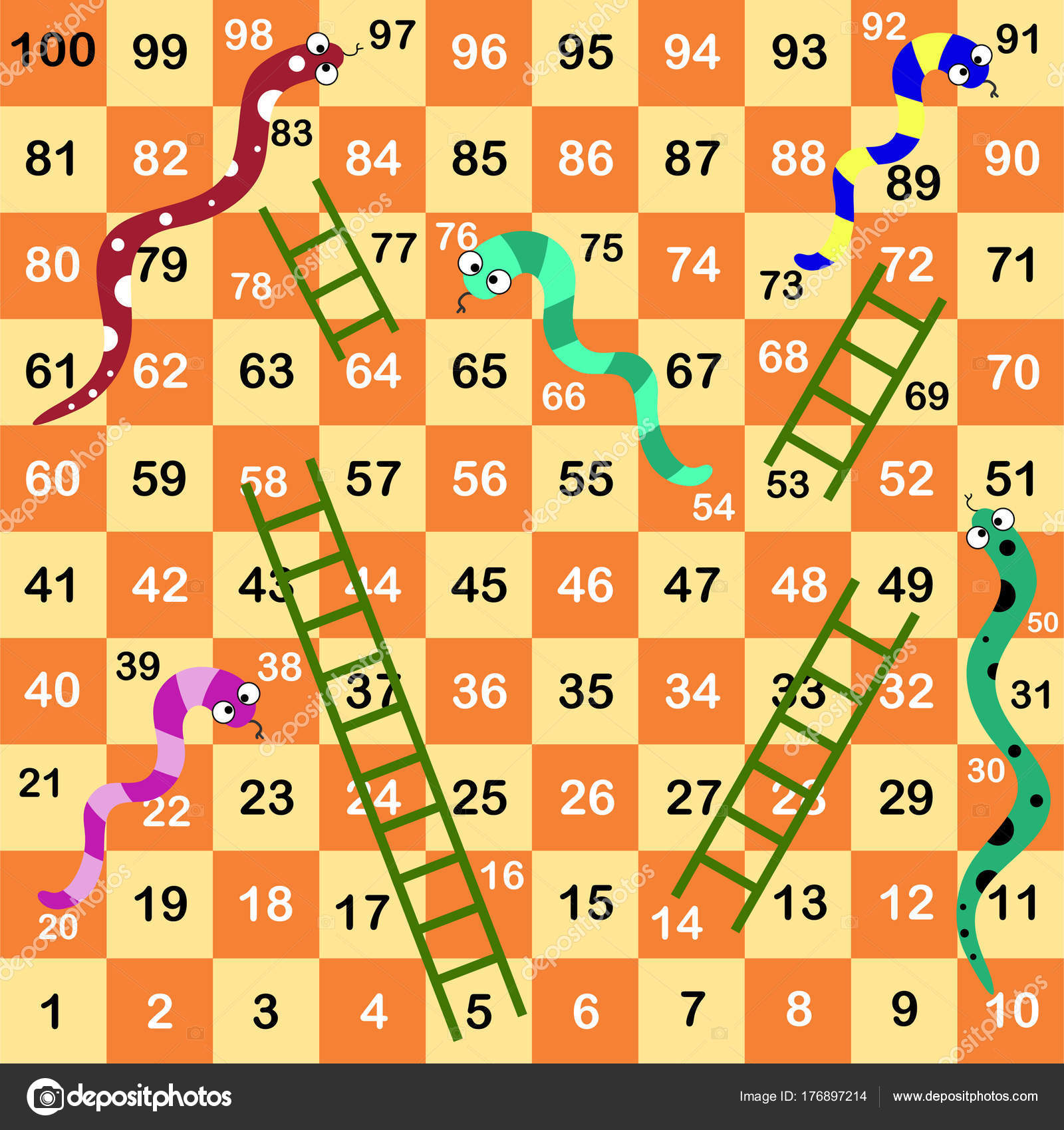 Vetores de Cobras E Escadas e mais imagens de Snakes and Ladders