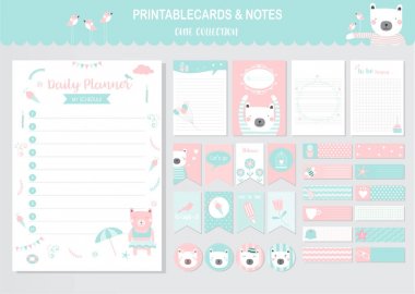 Hayvanlar ve sevimli vektör kartları, ayılar, yazdırılabilir, yaz Etiketler, kümesi kartları, şablonlar, notları, Tebrikler, Davetiyeler, vektör çizimler rezervasyon, etiket, Etiketler, hurda