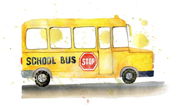 Okul otobüsü yan — Stok fotoğraf
