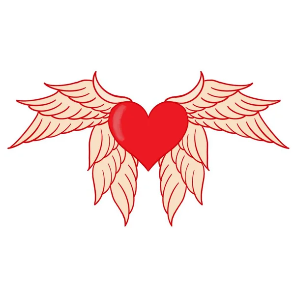 heart red wings soul picture