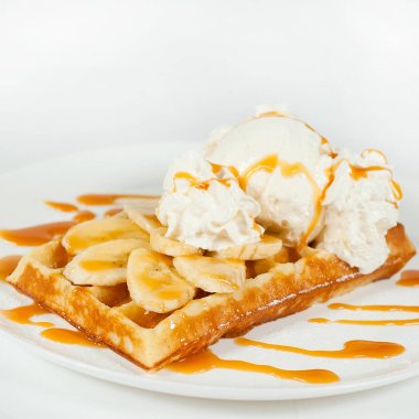 Beyaz bir background2 tarihinde Belçika waffle