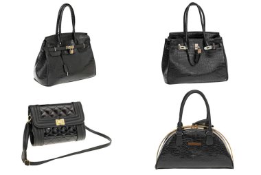 Bayan deri çanta üzerinde bir beyaz background1