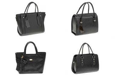 Bayan deri çanta üzerinde bir beyaz background2