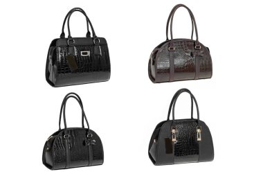 Bayan deri çanta üzerinde bir beyaz background9