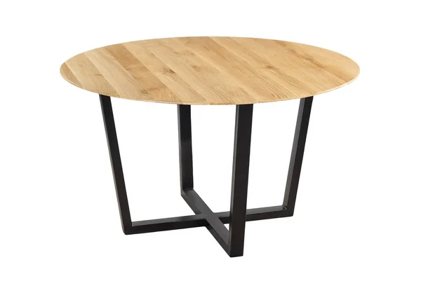 Wooden table with iron legs — Stock Photo, Image