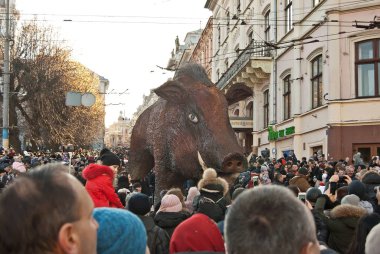 Ukrayna, Chernivtsi, Ocak 2020. Yıldırım Festivali: 