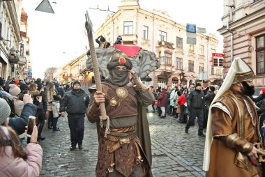Ukrayna, Chernivtsi, Ocak 2020. Yıldırım Festivali: 