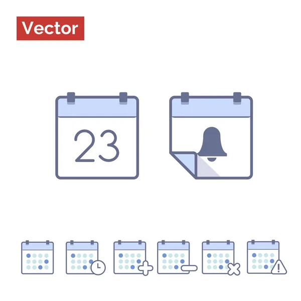 Flache Symbole für analoge Dateien setzen viele — Stockvektor