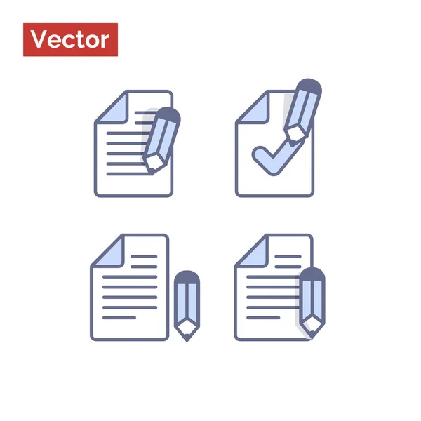Las capacidades de archivos analógicos iconos planos establecen muchos — Vector de stock