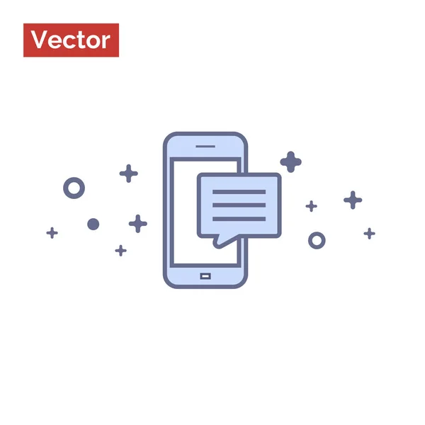 Moderne minimale illustratie voor SMS — Stockvector