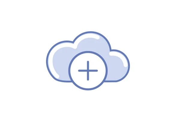 Aggiungi data al cloud — Vettoriale Stock