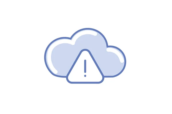 Warnung vor Cloud-Daten — Stockvektor