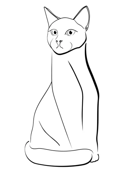 Logo de chat. Croquis sur fond blanc . — Image vectorielle