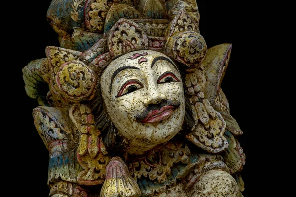 Kamenná socha na vstupní dveře chrámu na Bali — Stock fotografie