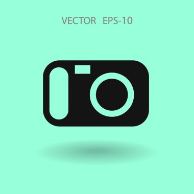 bir kameranın düz simgesi