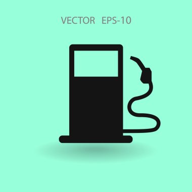 Düz yakıt simgesi. Vektör