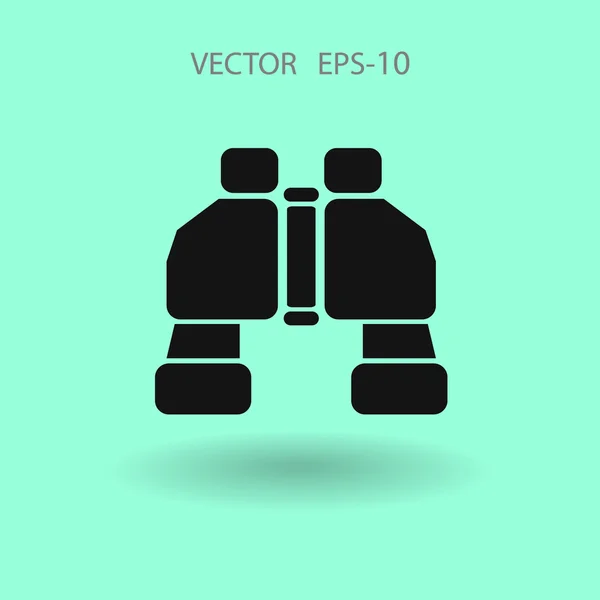 Lakás hosszú árnyék látcső ikont, vektoros illusztráció — Stock Vector