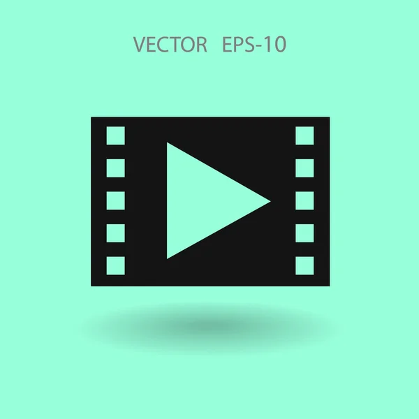Plochá ikona videa — Stockový vektor