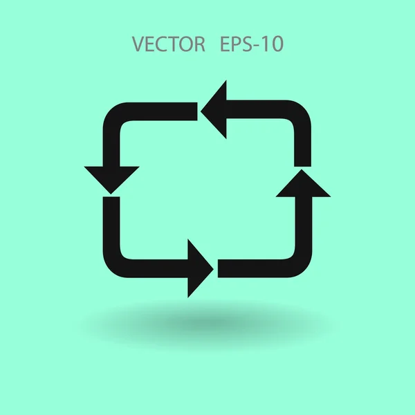 Flat icon of cyclic — Stock Vector