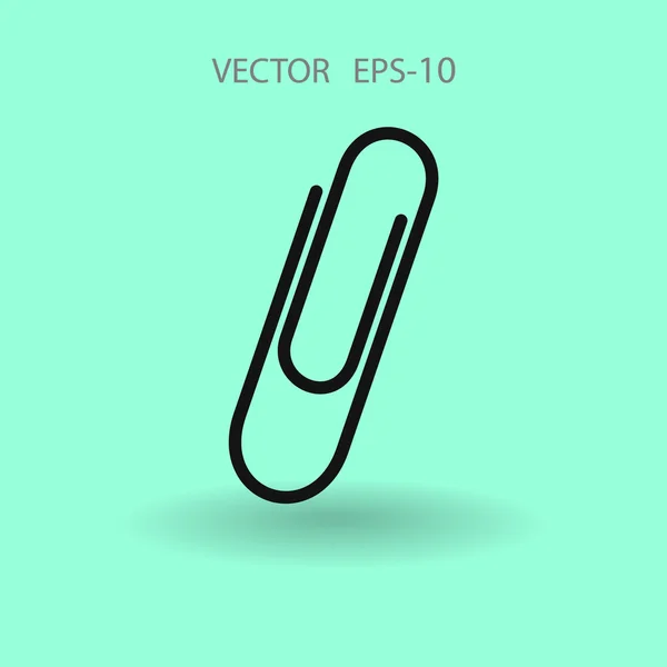 Platt lång skugga gemikonen, vektor illustration — Stock vektor