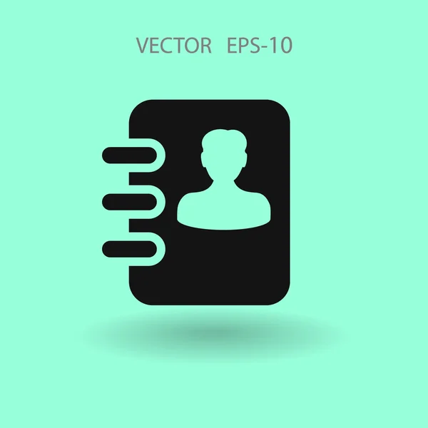 Flat ikonen kontakter bok — Stock vektor