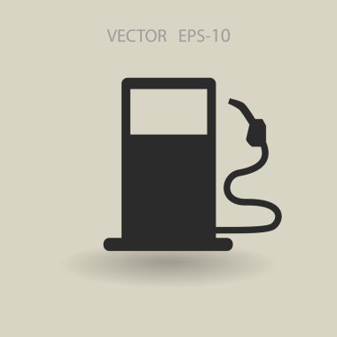 Düz yakıt simgesi. Vektör