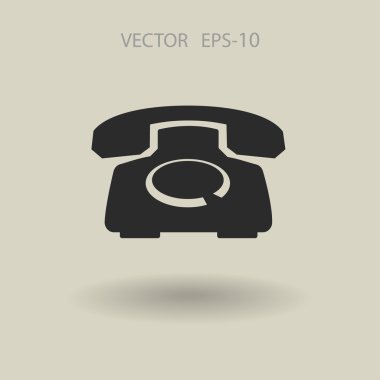düz bir telefon simgesi