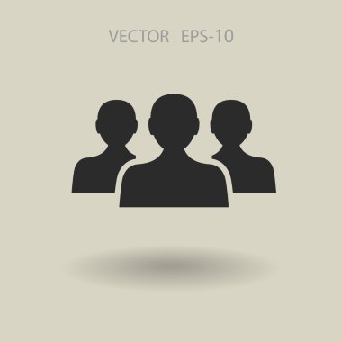 Takım çalışması, düz simgesi