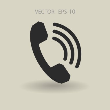 düz bir telefon simgesi