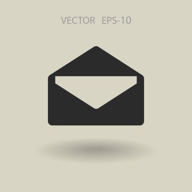 Mektubun düz simgesi