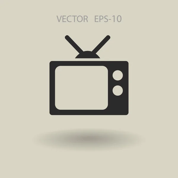 Icono plano de tv — Vector de stock