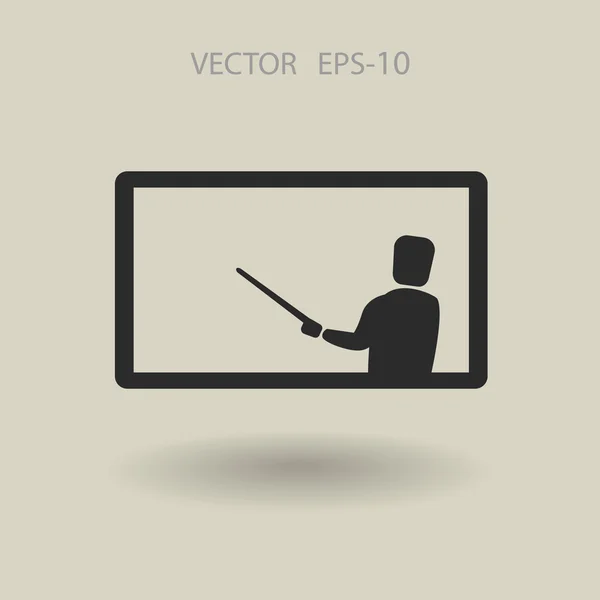 Platte pictogram van presentatie — Stockvector