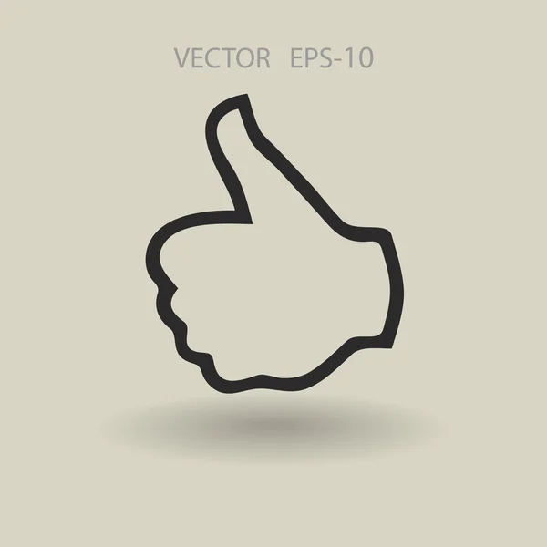 Flat icon of ok — Stock Vector
